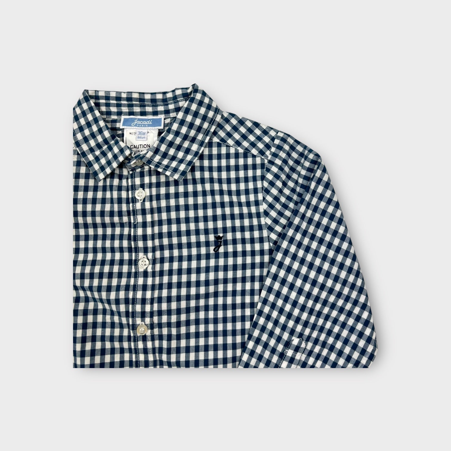 Jacadi Paris Blue Check Shirt, Size 2-3