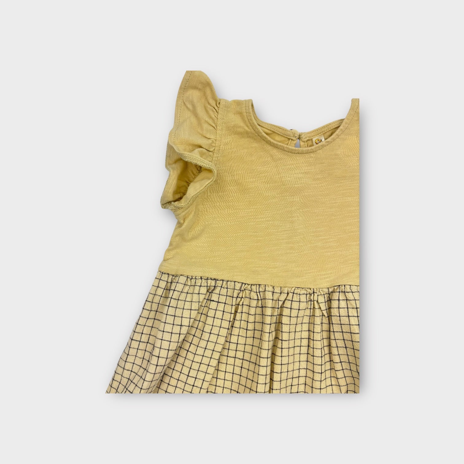 Rylee & Cru Biege Gingham Dress, Size 0