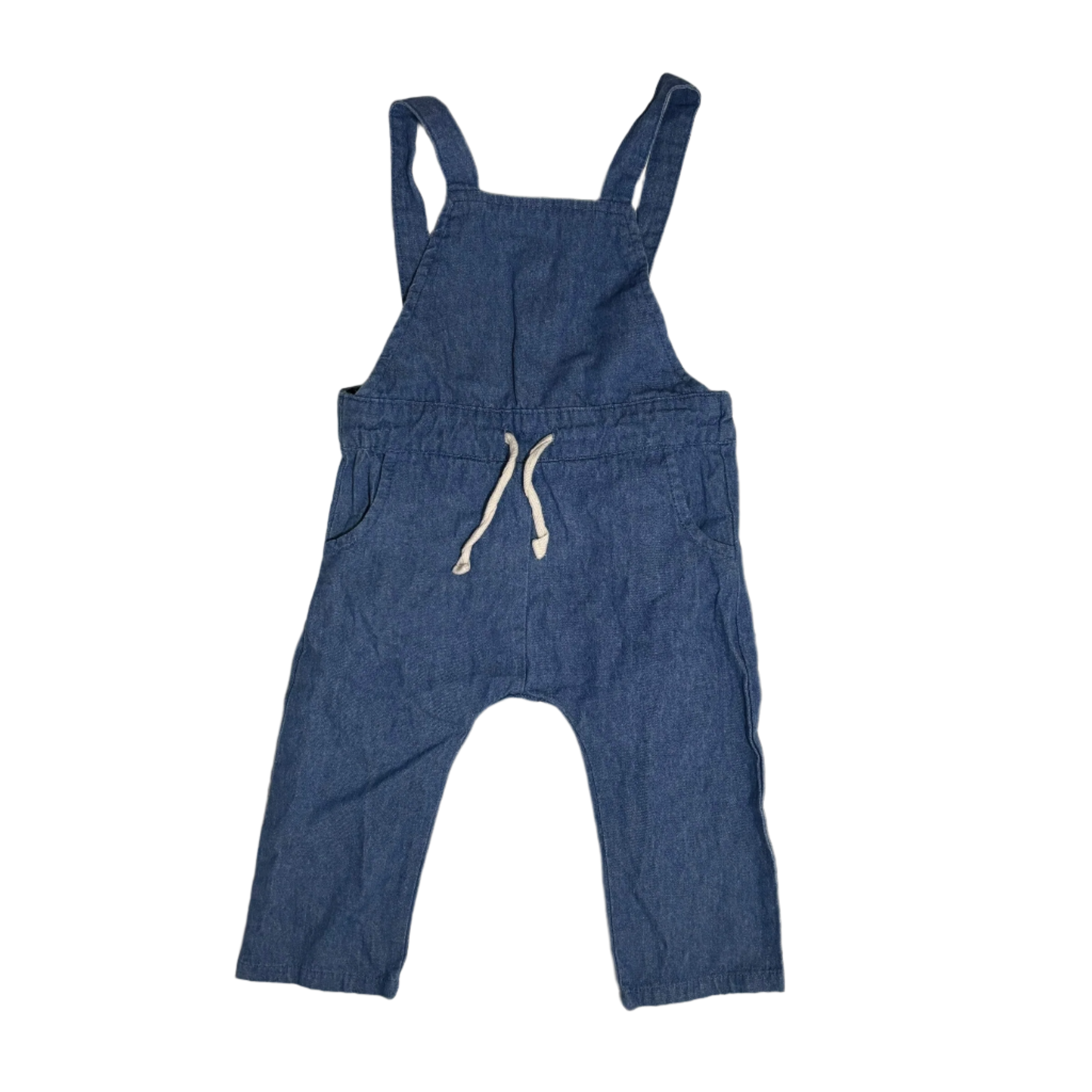 Miann & Co Denim Chambray Overalls, Size 00