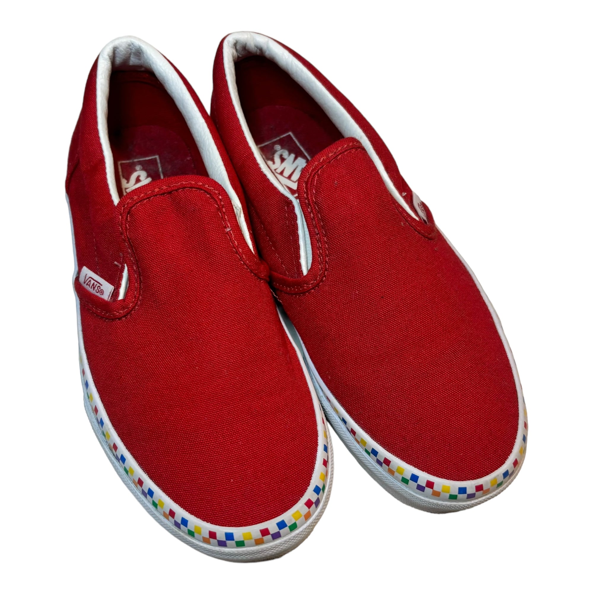 Red Slip-On Vans, Size EUR 34
