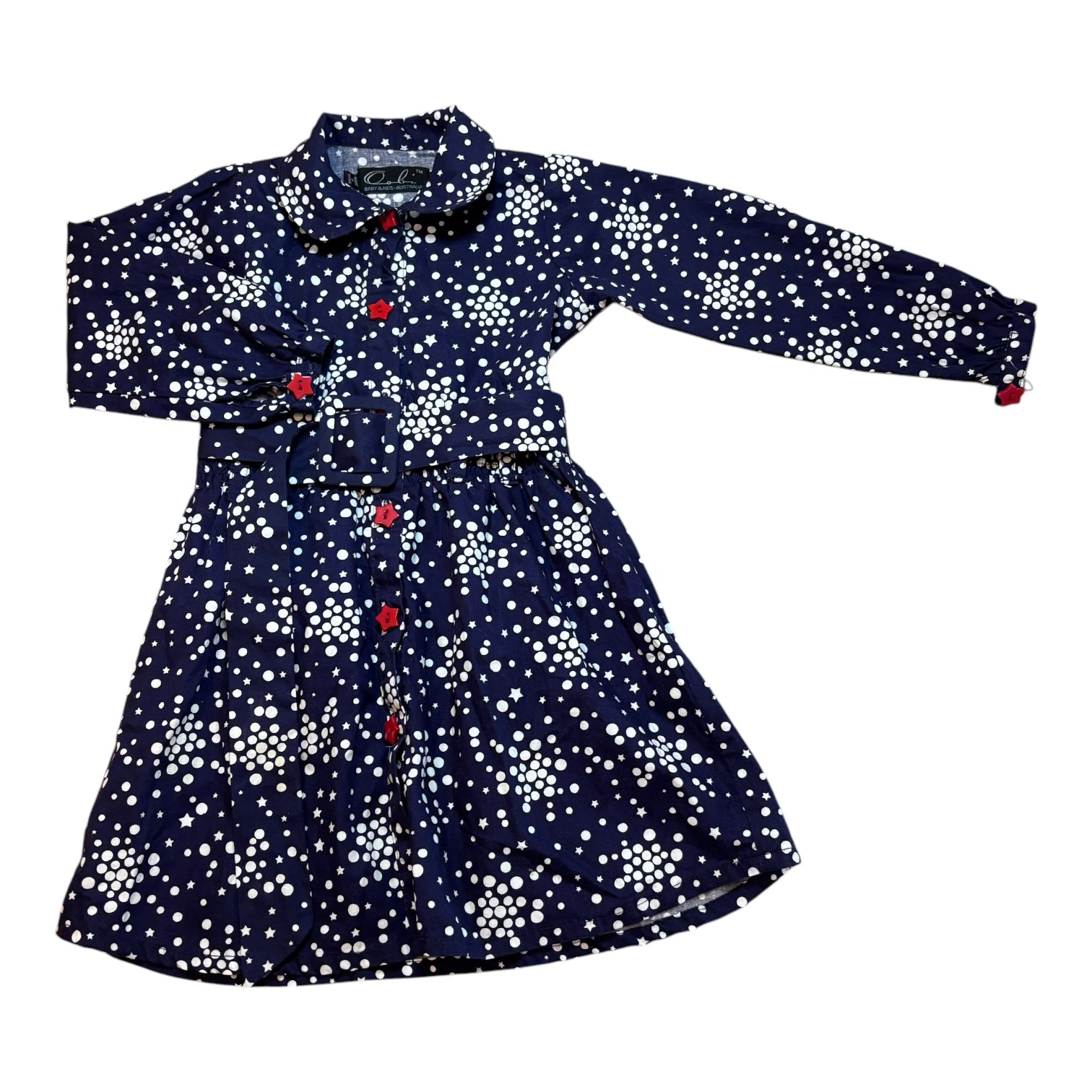 Oobi Stars and Dots Shirt Dress, Size 3-4