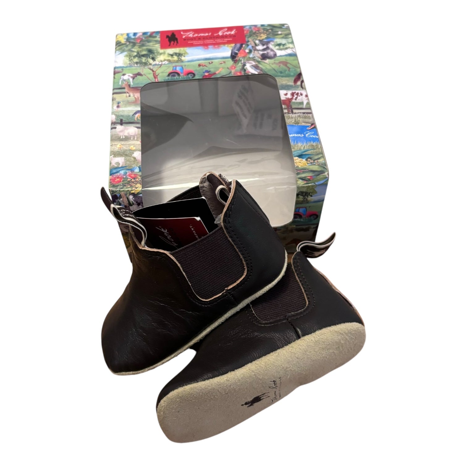 Thomas Book Leather Baby Booties, Size 0