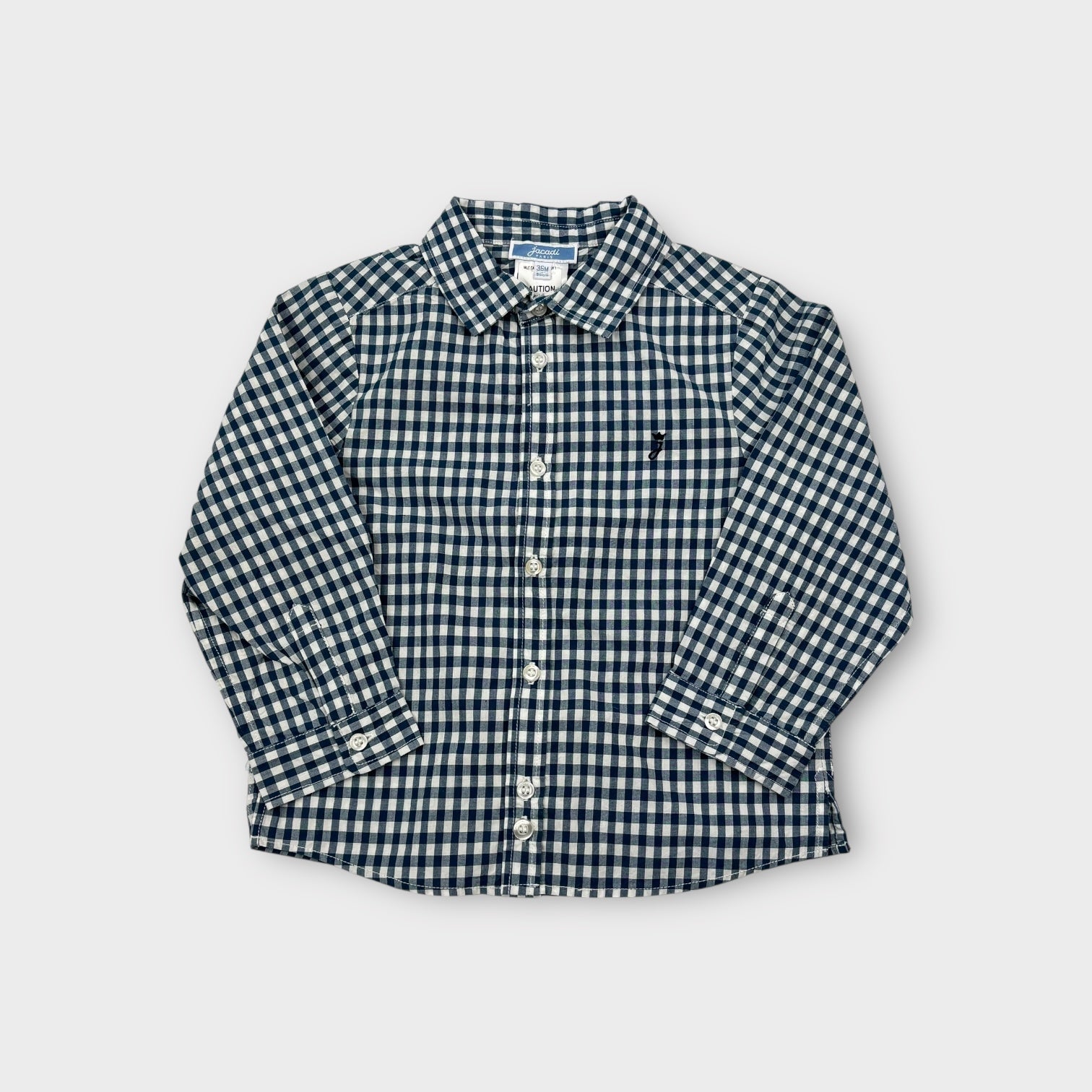 Jacadi Paris Blue Check Shirt, Size 2-3