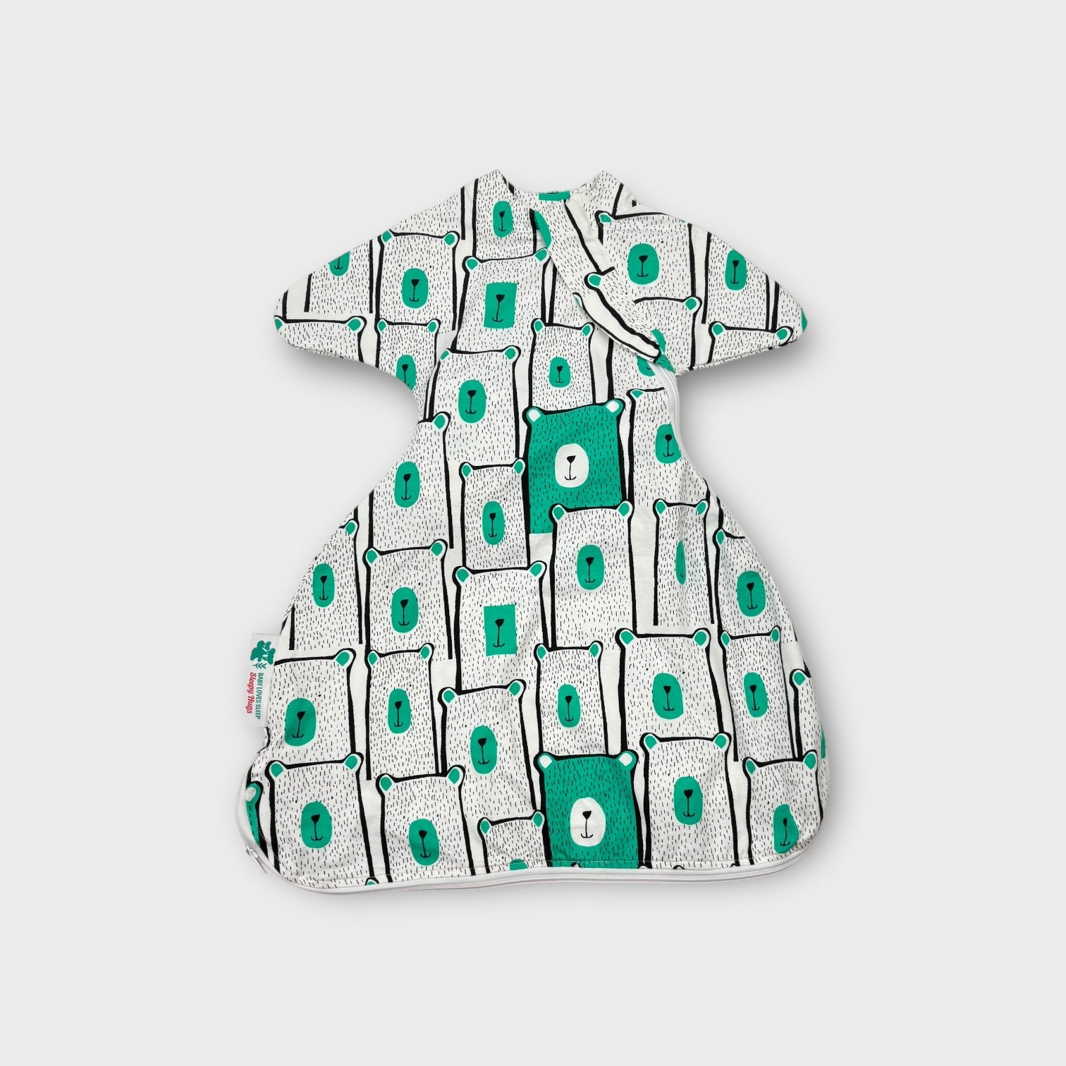 Baby Loves Sleep Green Bear Sleep Sack, Size 000