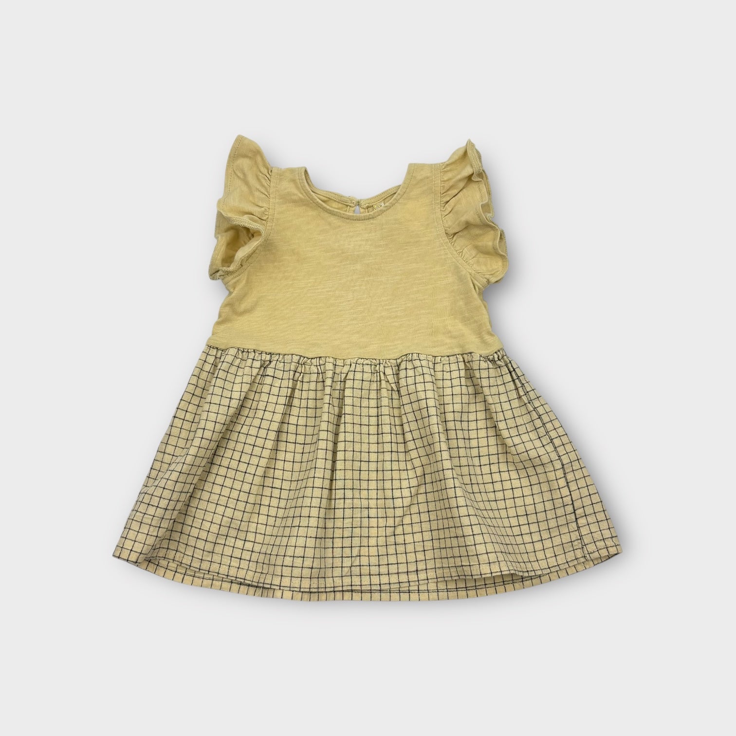 Rylee & Cru Biege Gingham Dress, Size 0