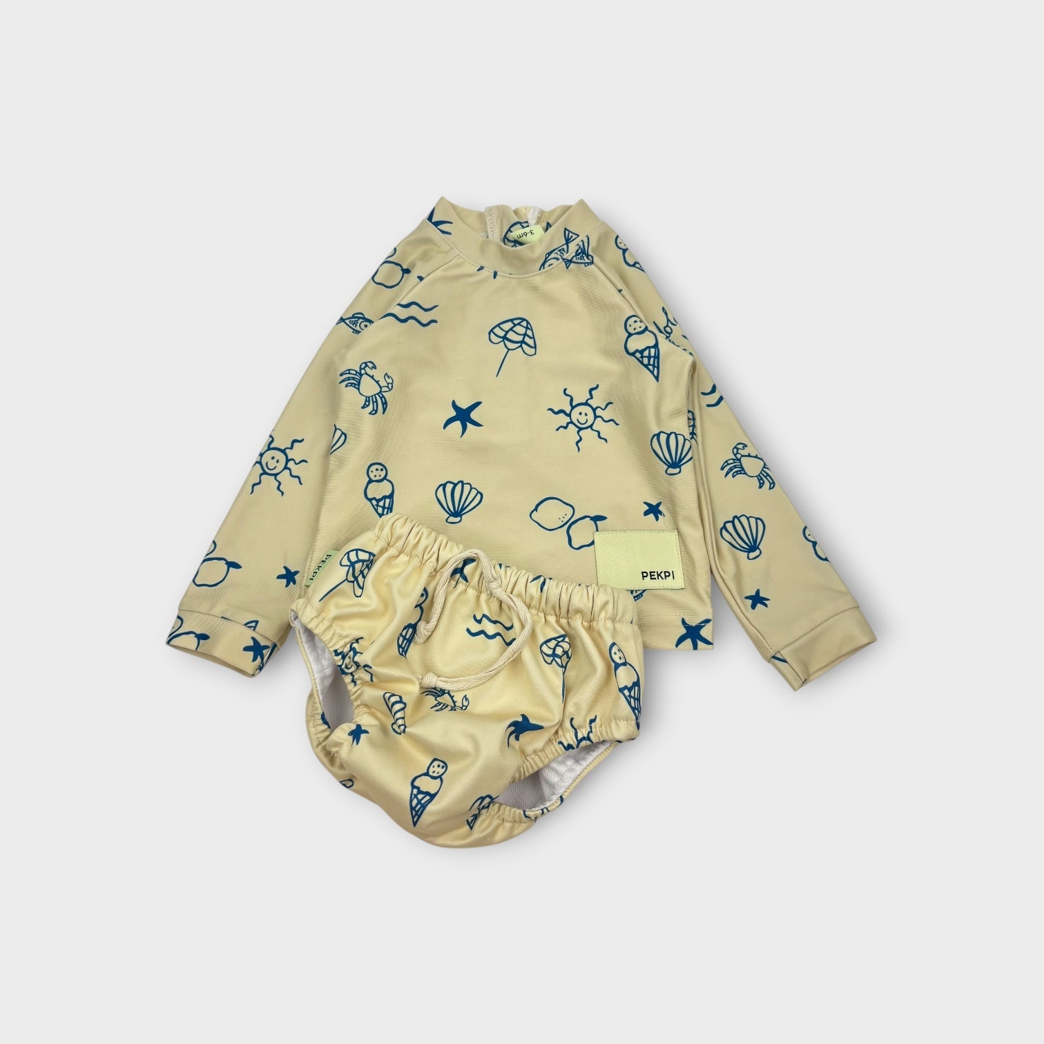 Pekpi Rash Guard and Swim Nappy Set, Size 00