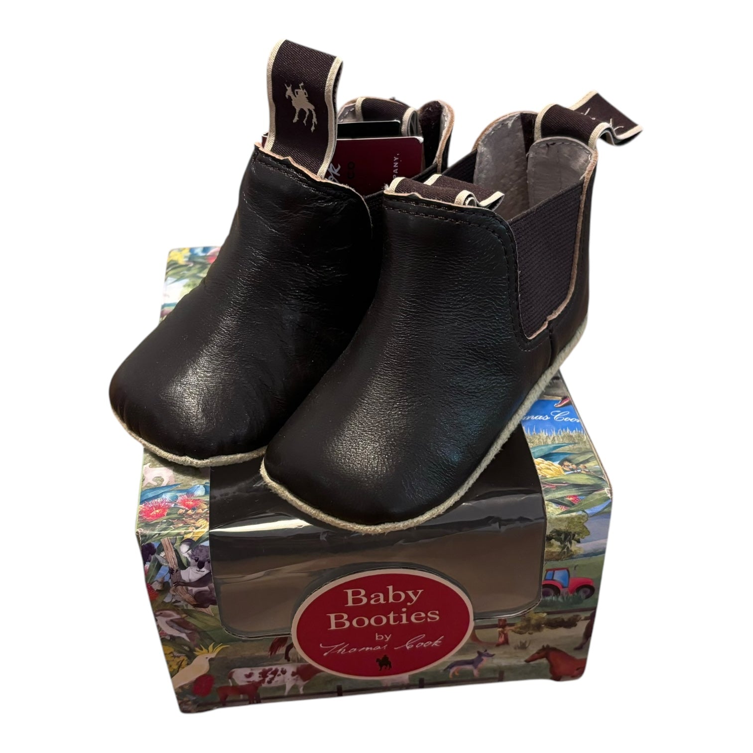 Thomas Book Leather Baby Booties, Size 0