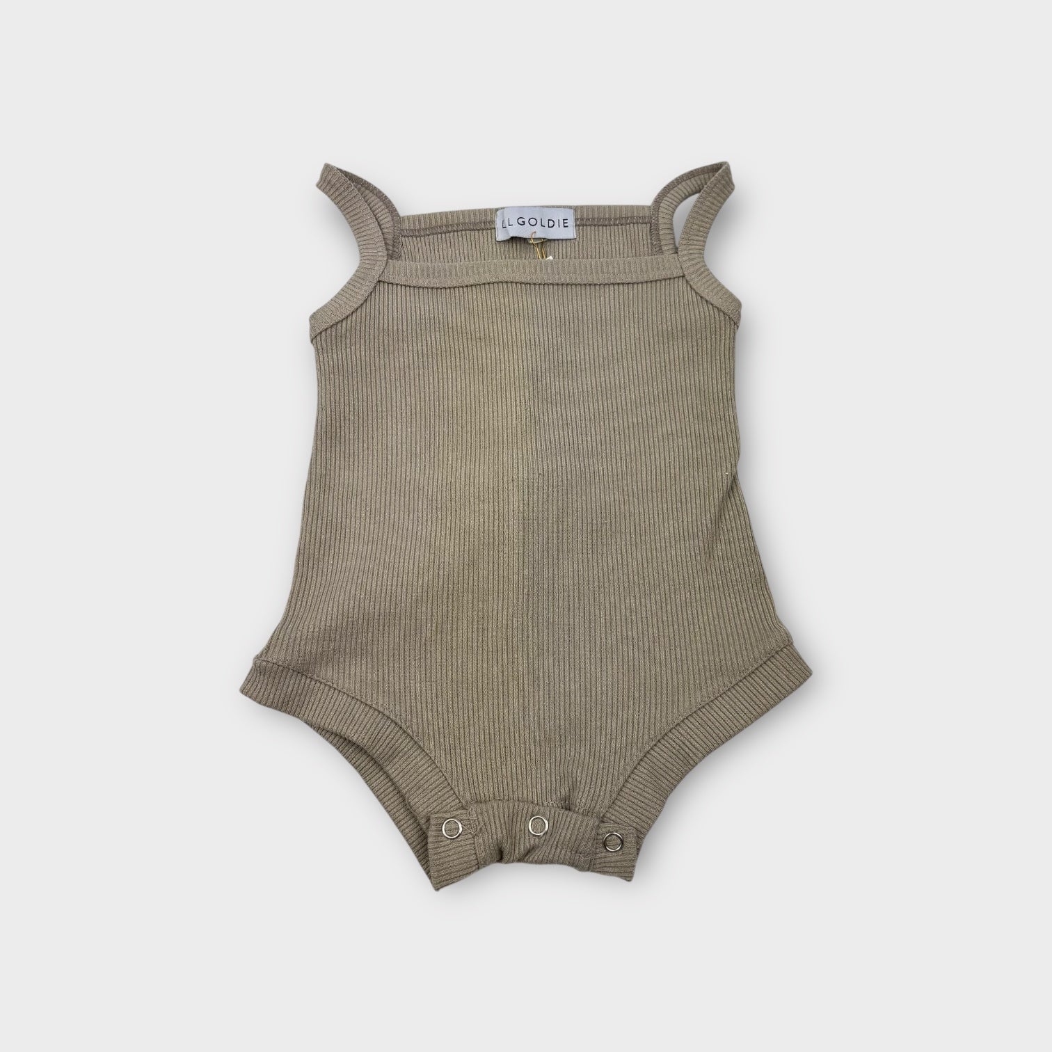 Lil Goldie Neutral Rib Bodysuit, Size 0