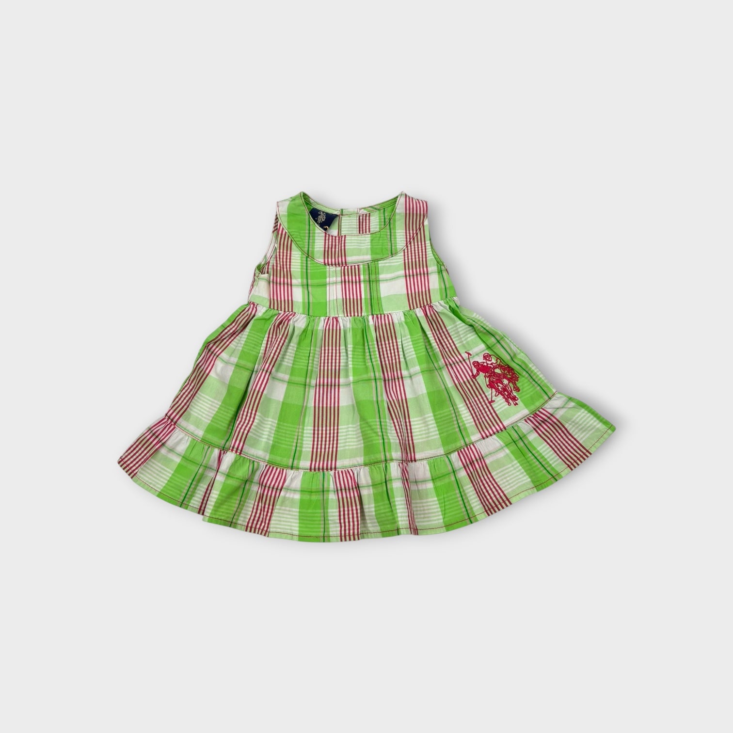 Red, Green Plaid Matching Set, Size 0