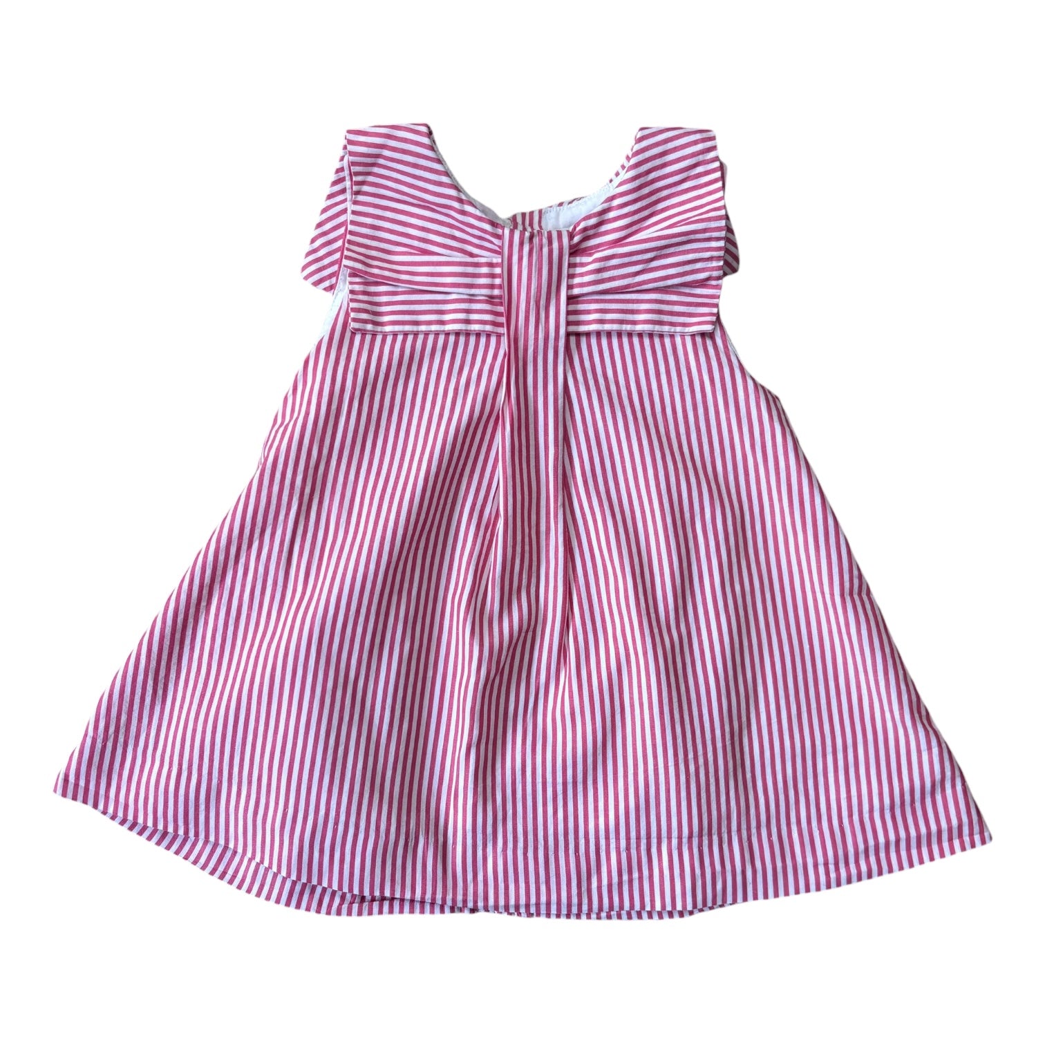 Jacadi Pink Stripe Dress & Bloomers, Size 0
