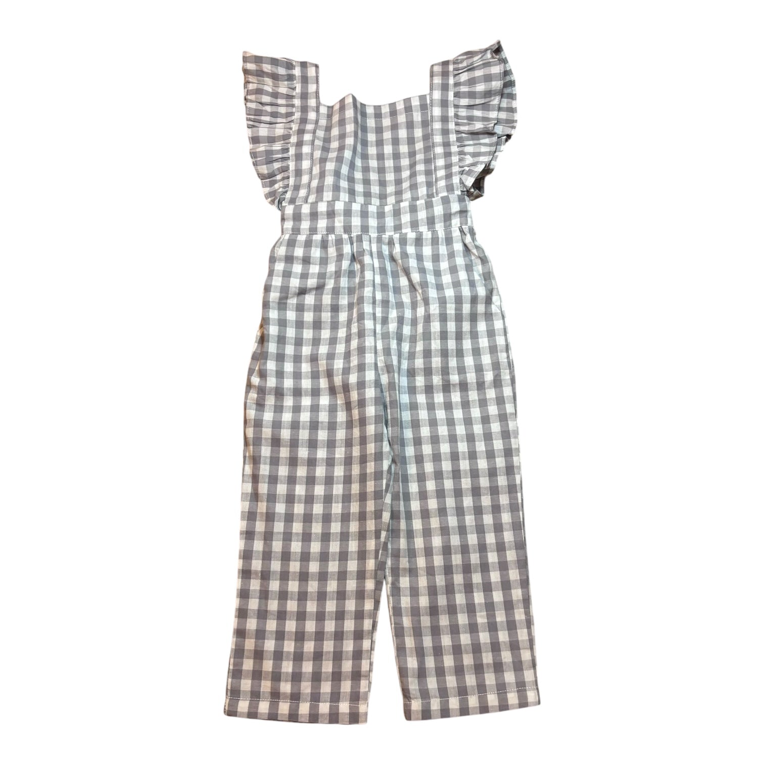 Neutral and Gingham Jumpsuit Bundle, Size 1
