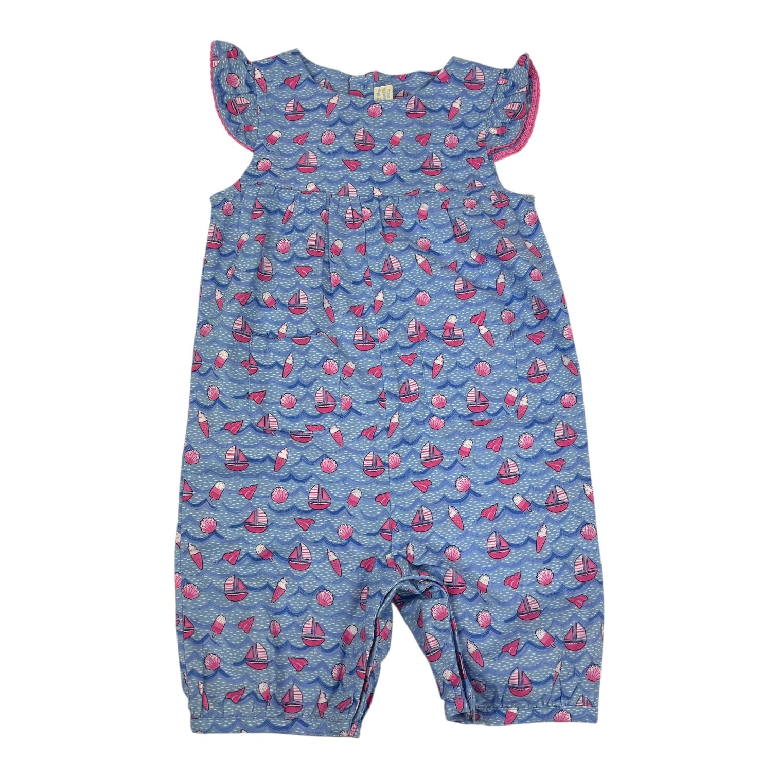 Jojo Maman Bebe Seaside Print Jumpsuit, Size 1