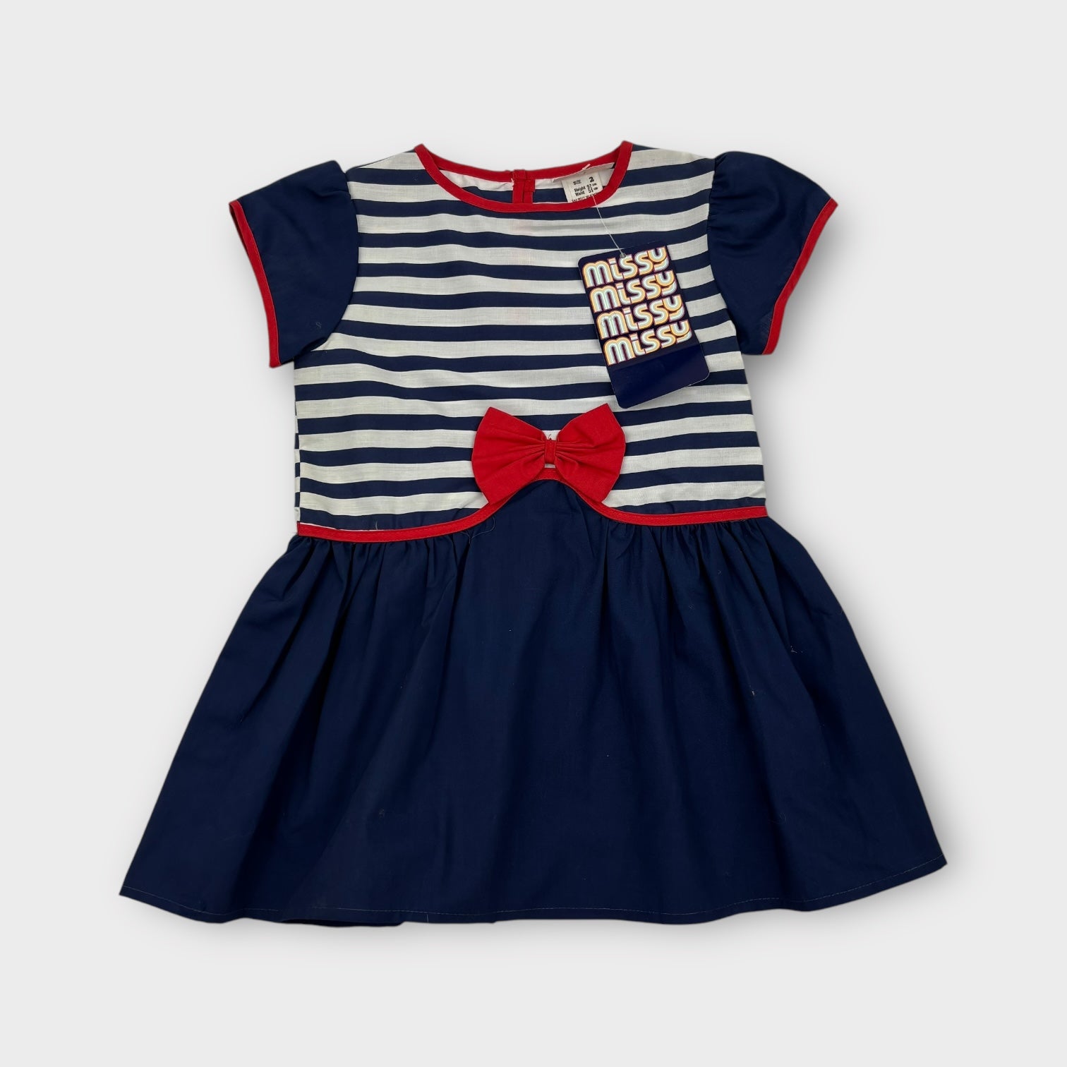 Vintage Missy Stripe Dress, Size 2