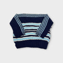 Blue Stripe Handmade Knit Jumper, Size 18-24m