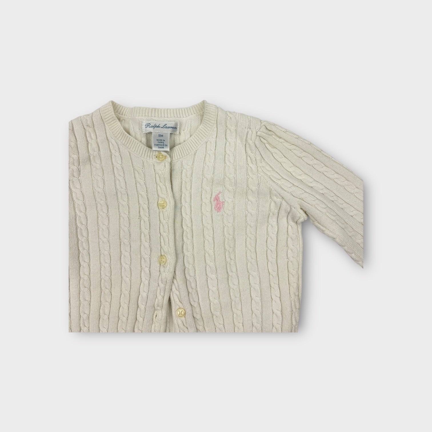 Ralph Lauren White Cardigan, Size 1