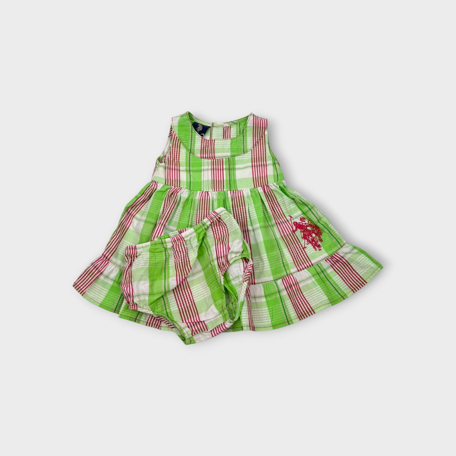 Red, Green Plaid Matching Set, Size 0