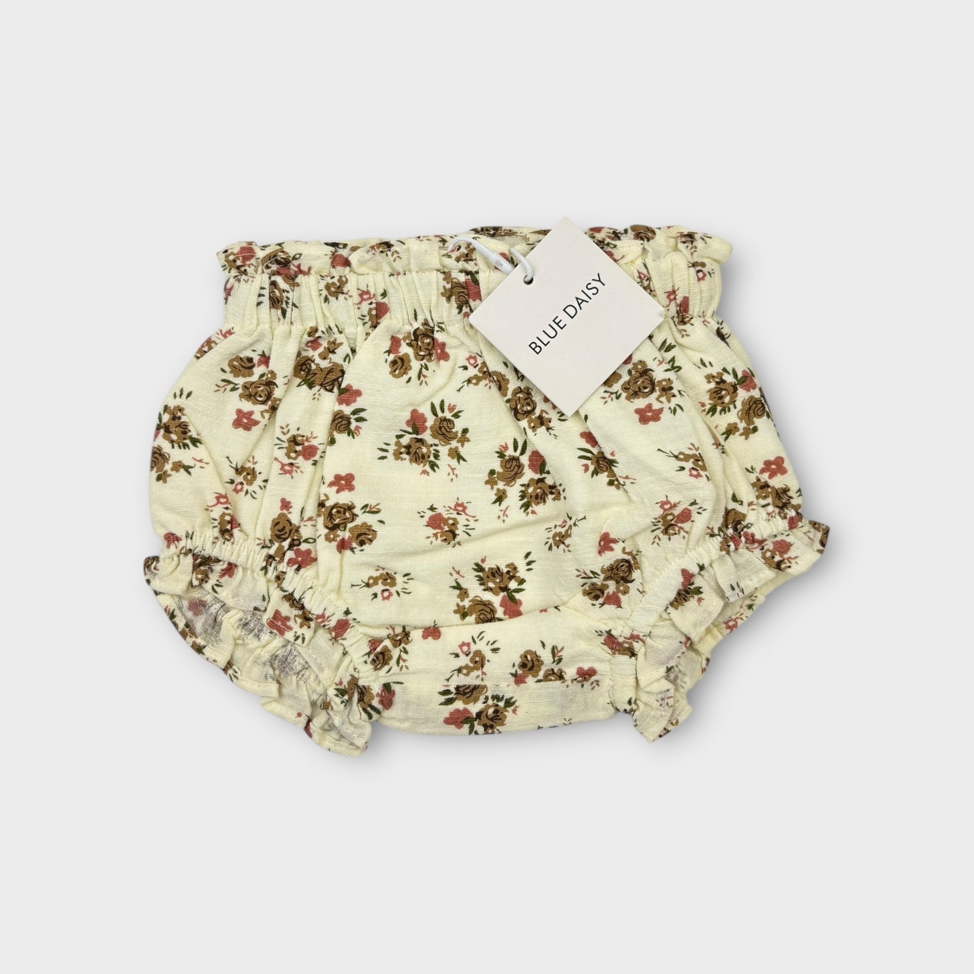 Blue Daisy Floral Bloomers, Size 000