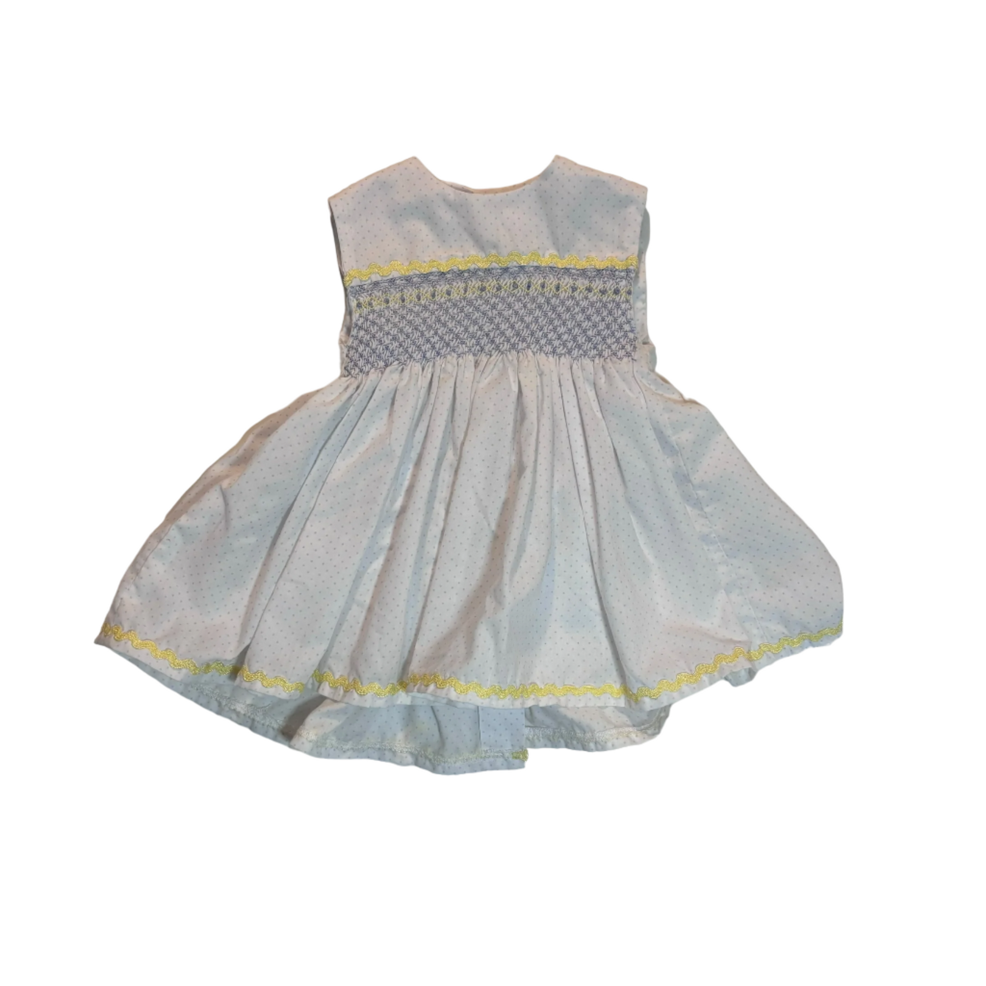 Handmade Blue & Yellow Dress, Size 000