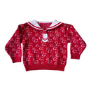 Retro Red Sailor Style Knit, Size 5-6