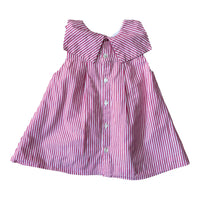 Jacadi Pink Stripe Dress & Bloomers, Size 0