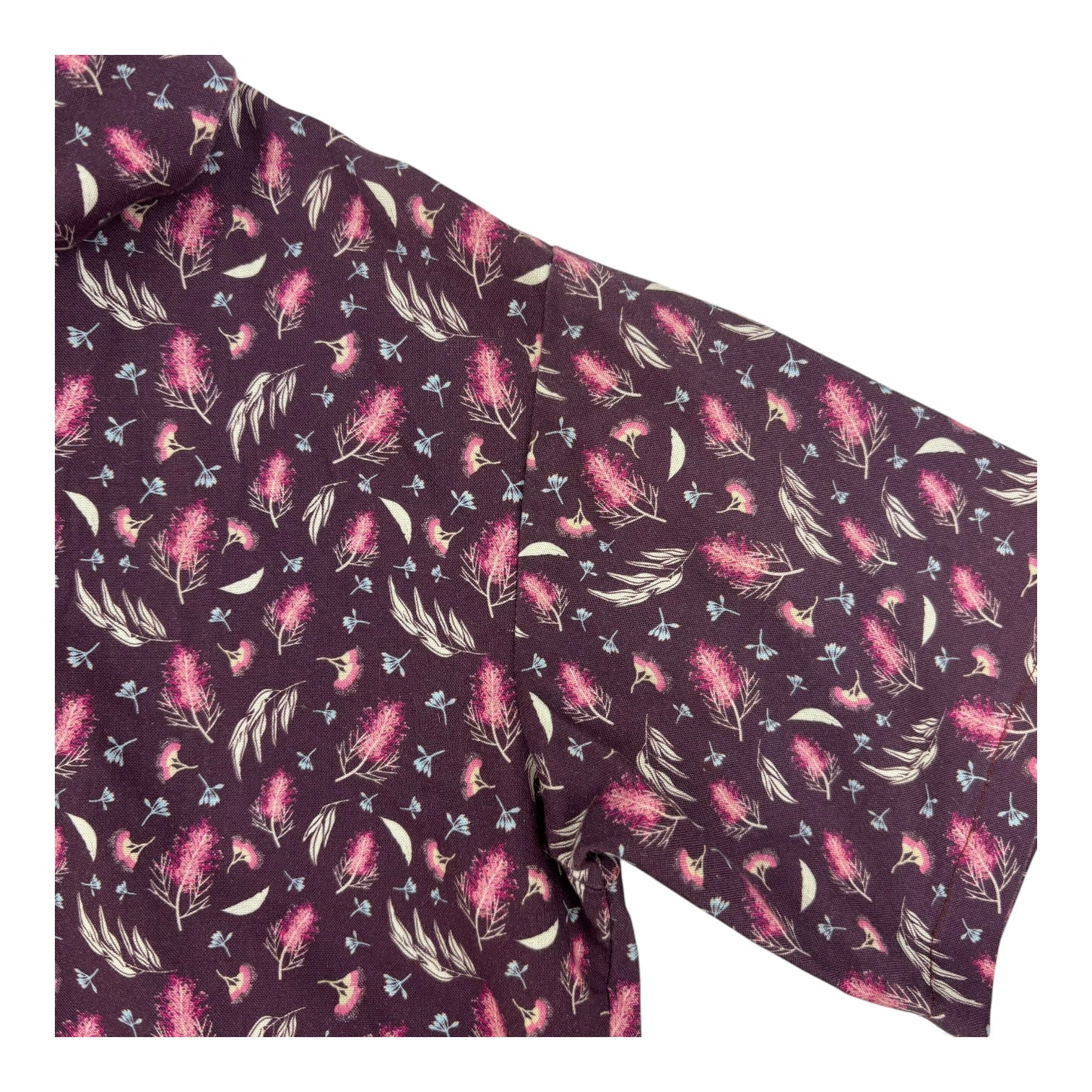 Handmade Wattle Print Shirt, Size 8
