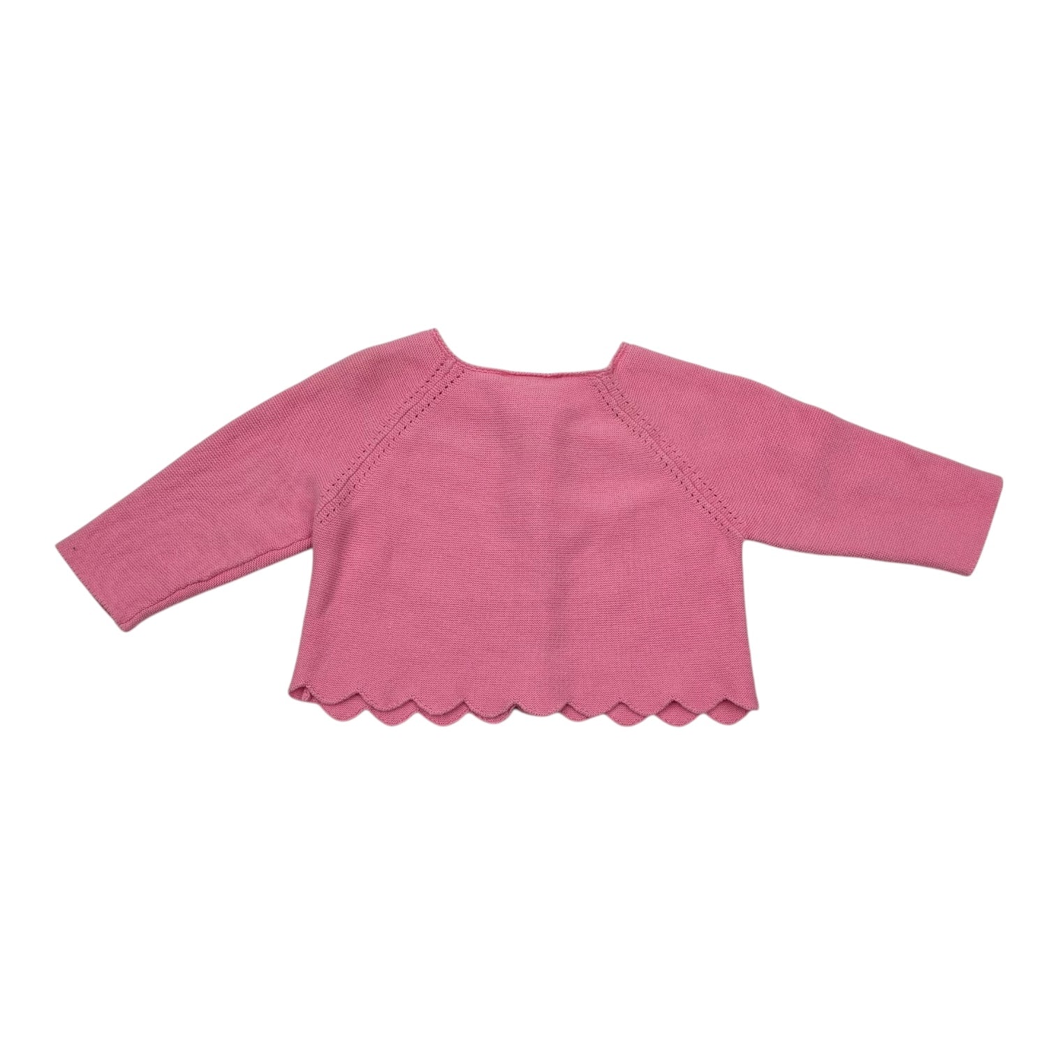 Jacadi Pink Scollop Cardigan, Size 00