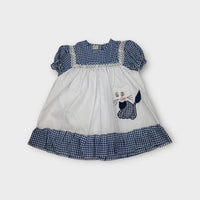 Vintage Blue and White Babydoll Dress, Size 2