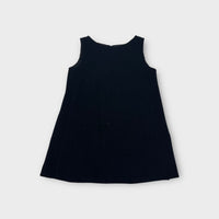 Handmade Black Corduroy Shift Dress, Size 3-4