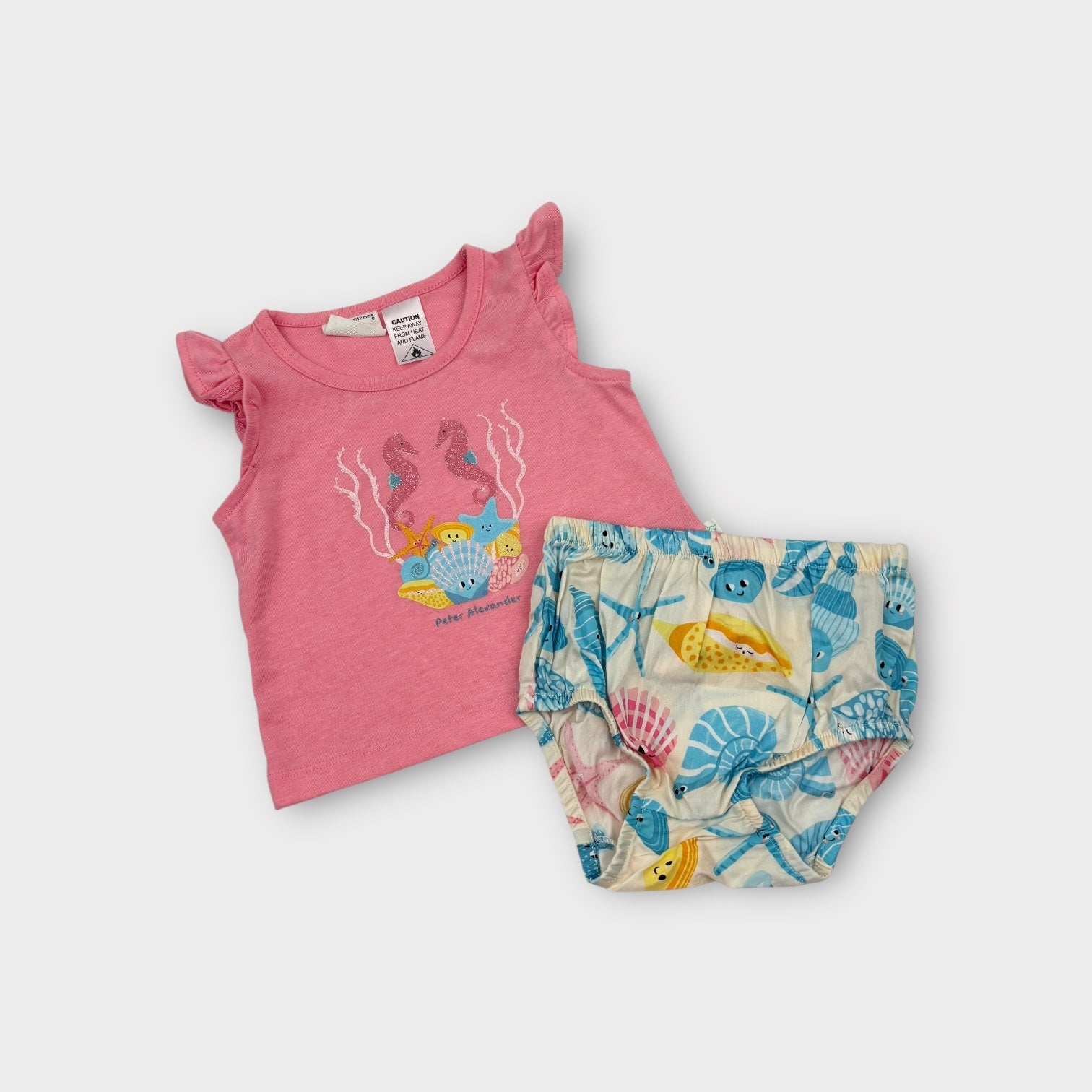 Peter Alexander Pink Sea Life Sleep Set, Size 0