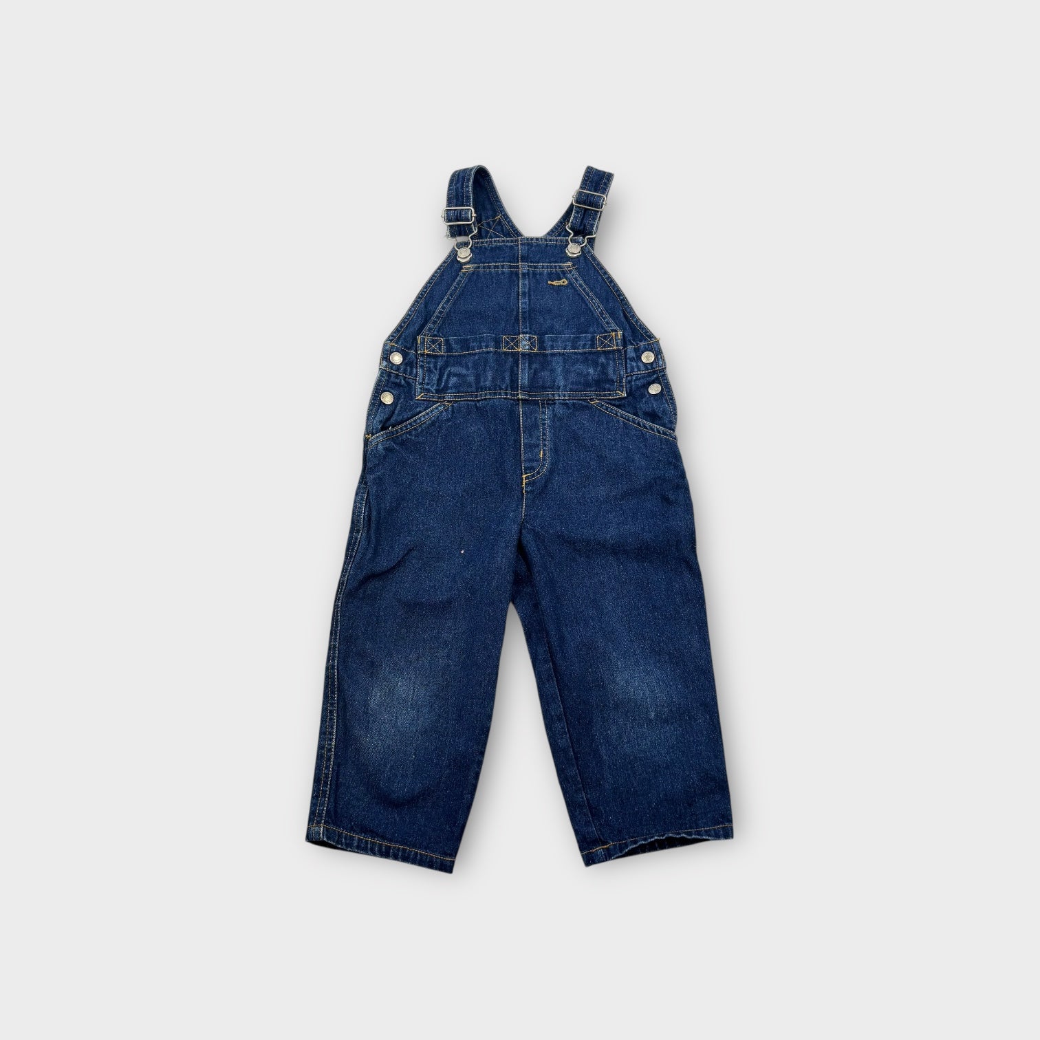 Vintage Gymsport Denim Overalls, Size 2-3
