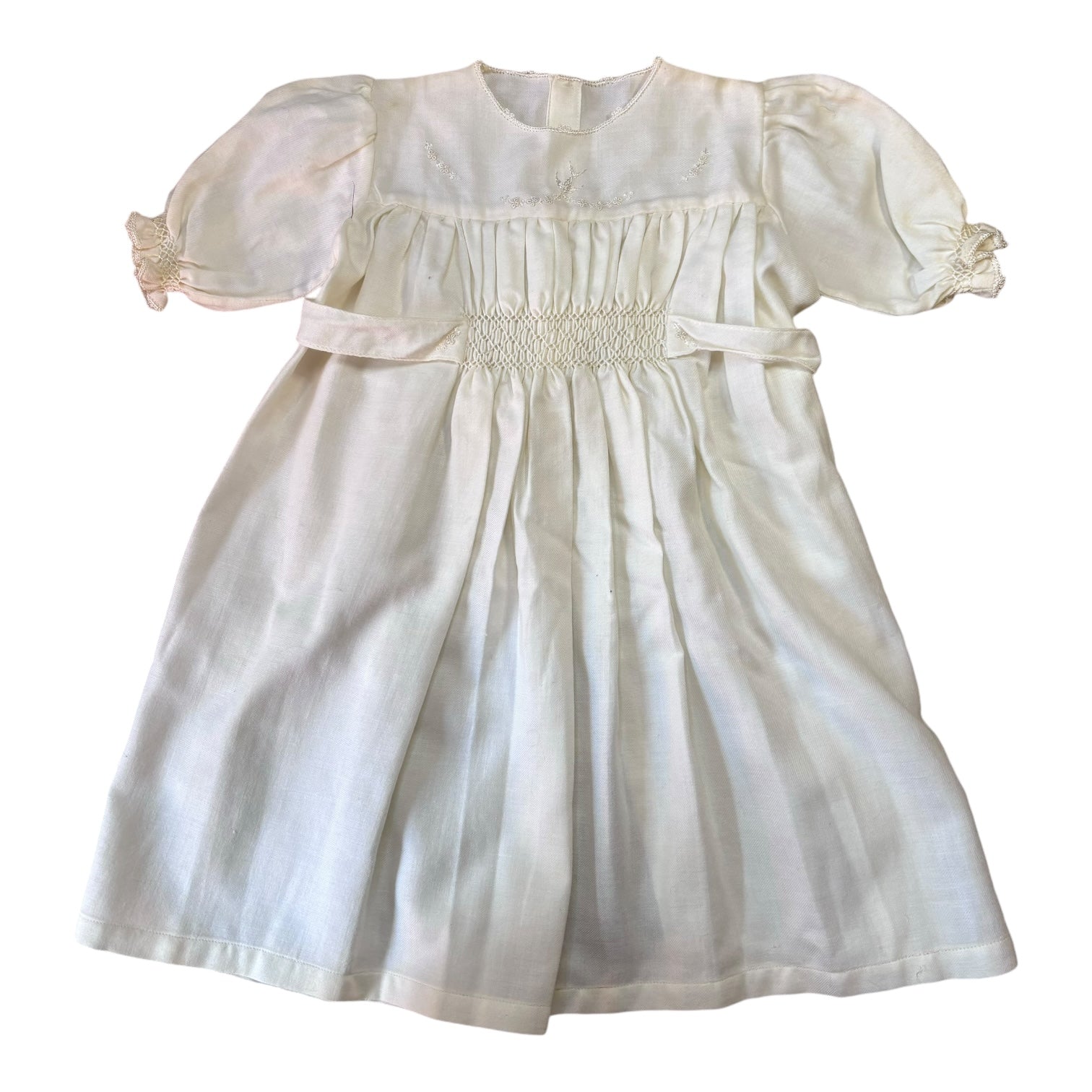 Vintage White Long Sleeve Dress, Size 1