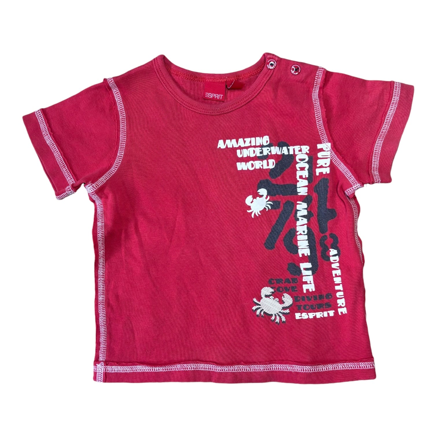 Vintage Red Esprit T-Shirt, Size 0