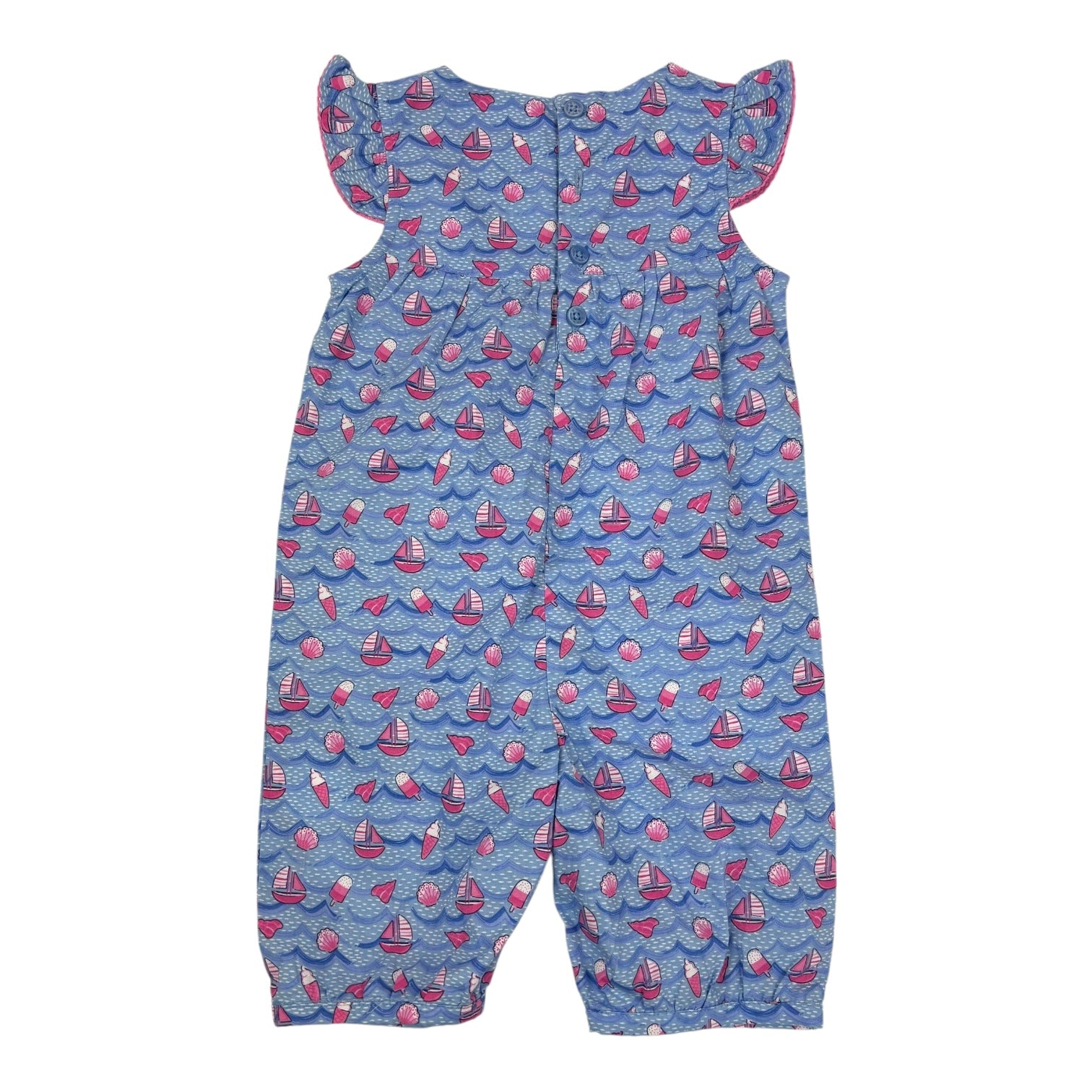 Jojo Maman Bebe Seaside Print Jumpsuit, Size 1