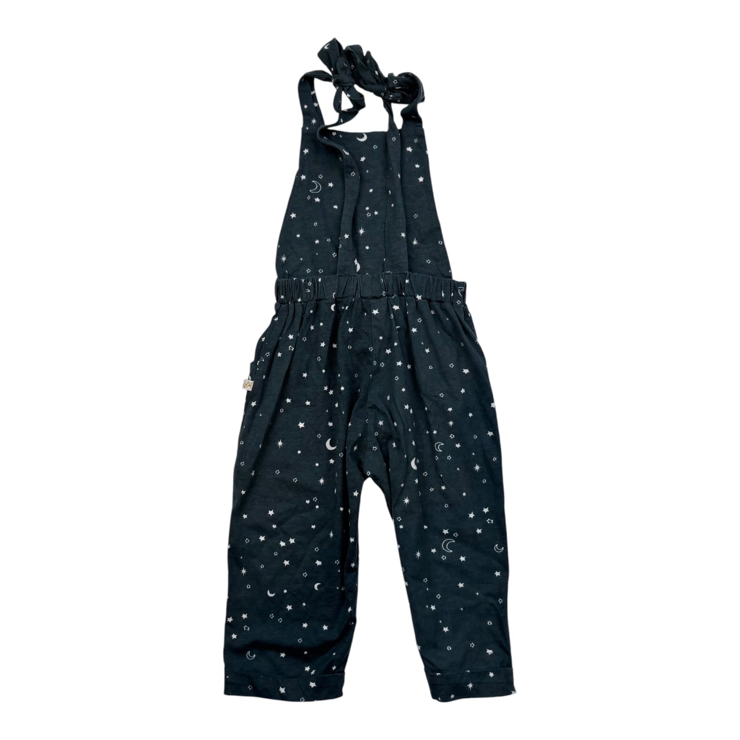 Alex & Ant Charcoal Moon & Stars Print Overalls, Size 2