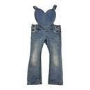Mini Rodini Love Heart Overalls, Size 3
