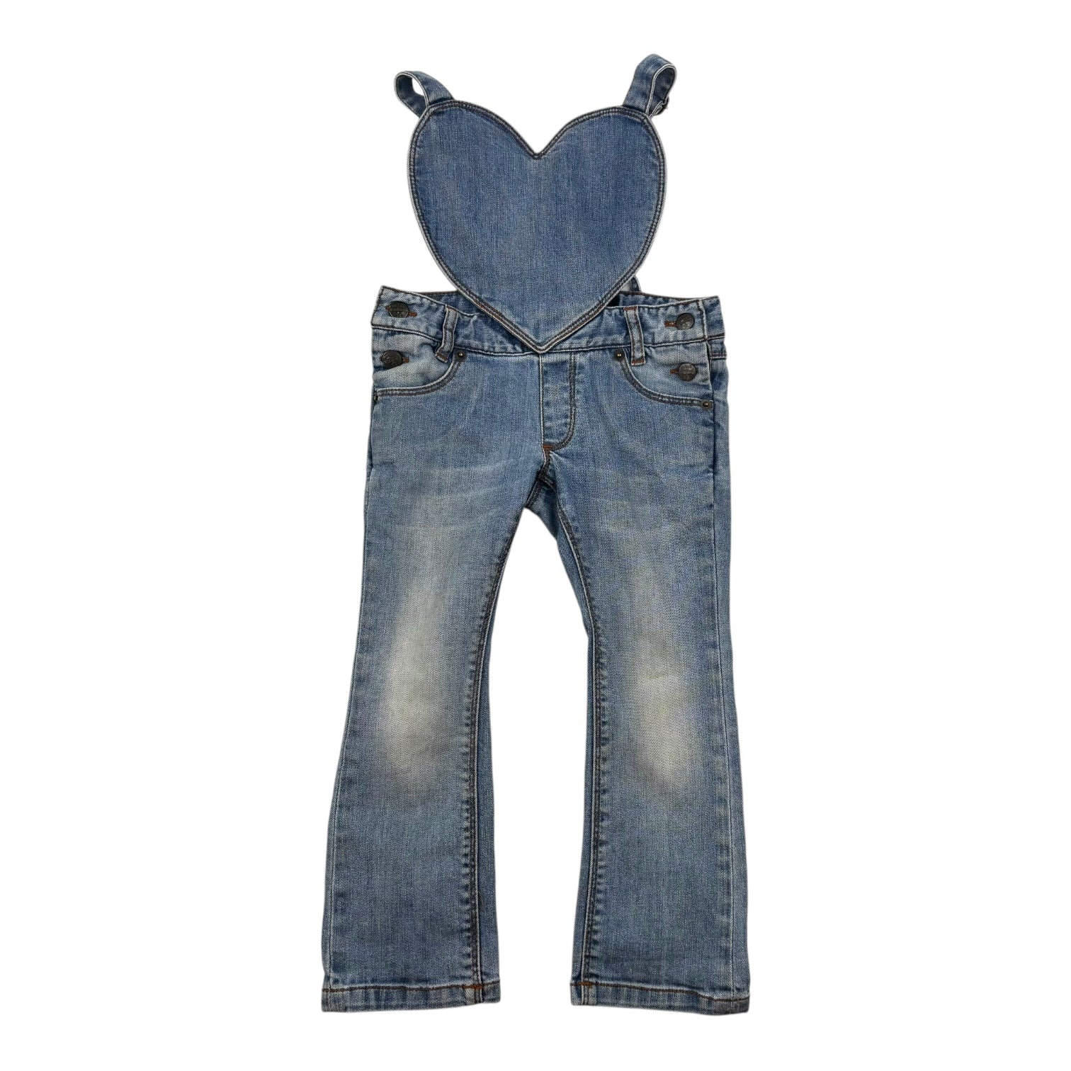 Mini Rodini Love Heart Overalls, Size 3