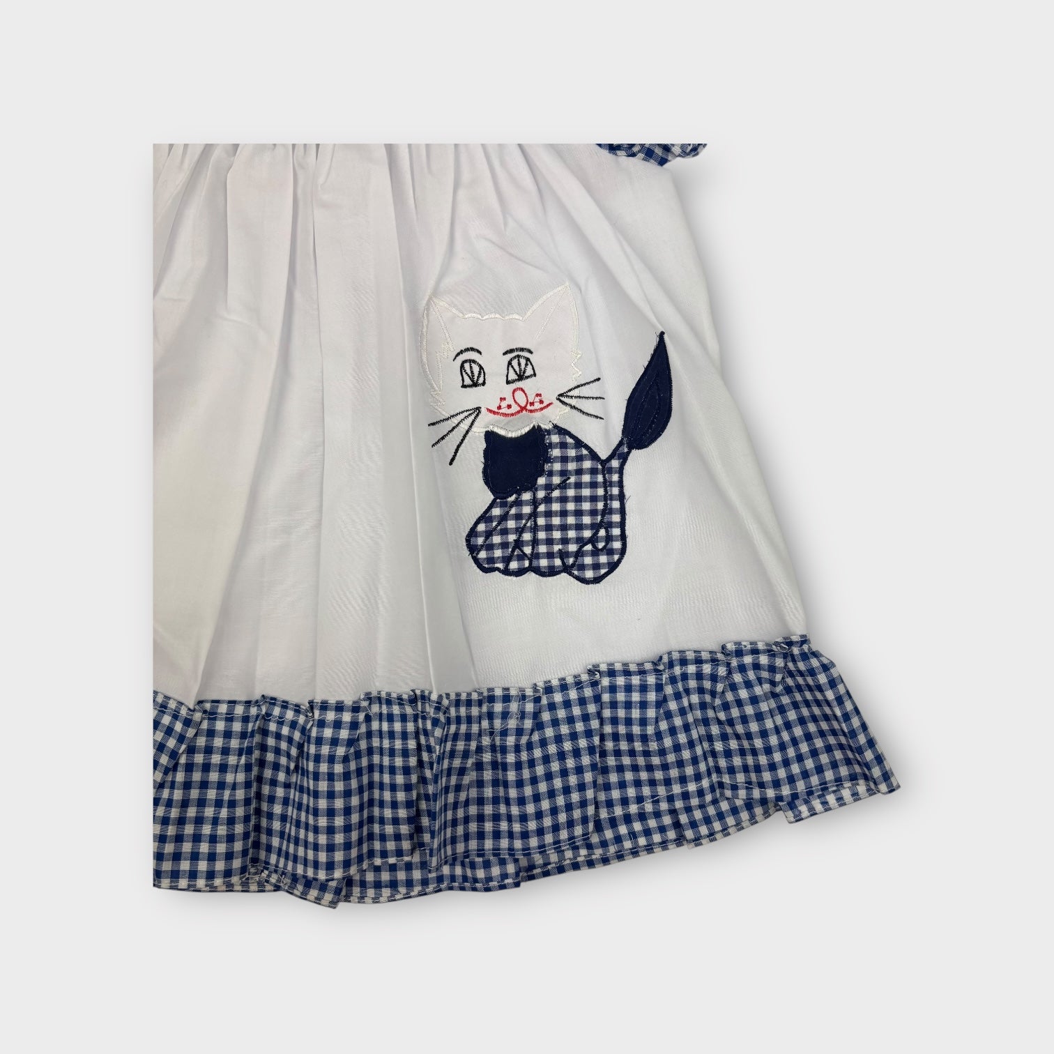 Vintage Blue and White Babydoll Dress, Size 2
