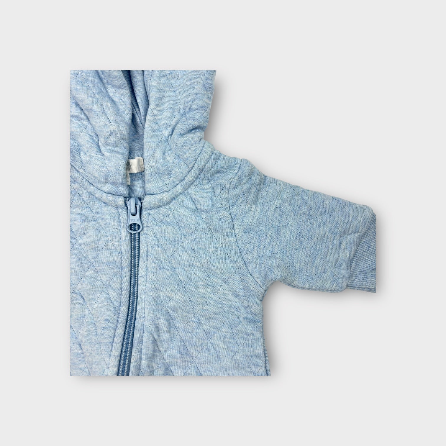 Purebaby Light Blue Quilted Onesie, Size 0000