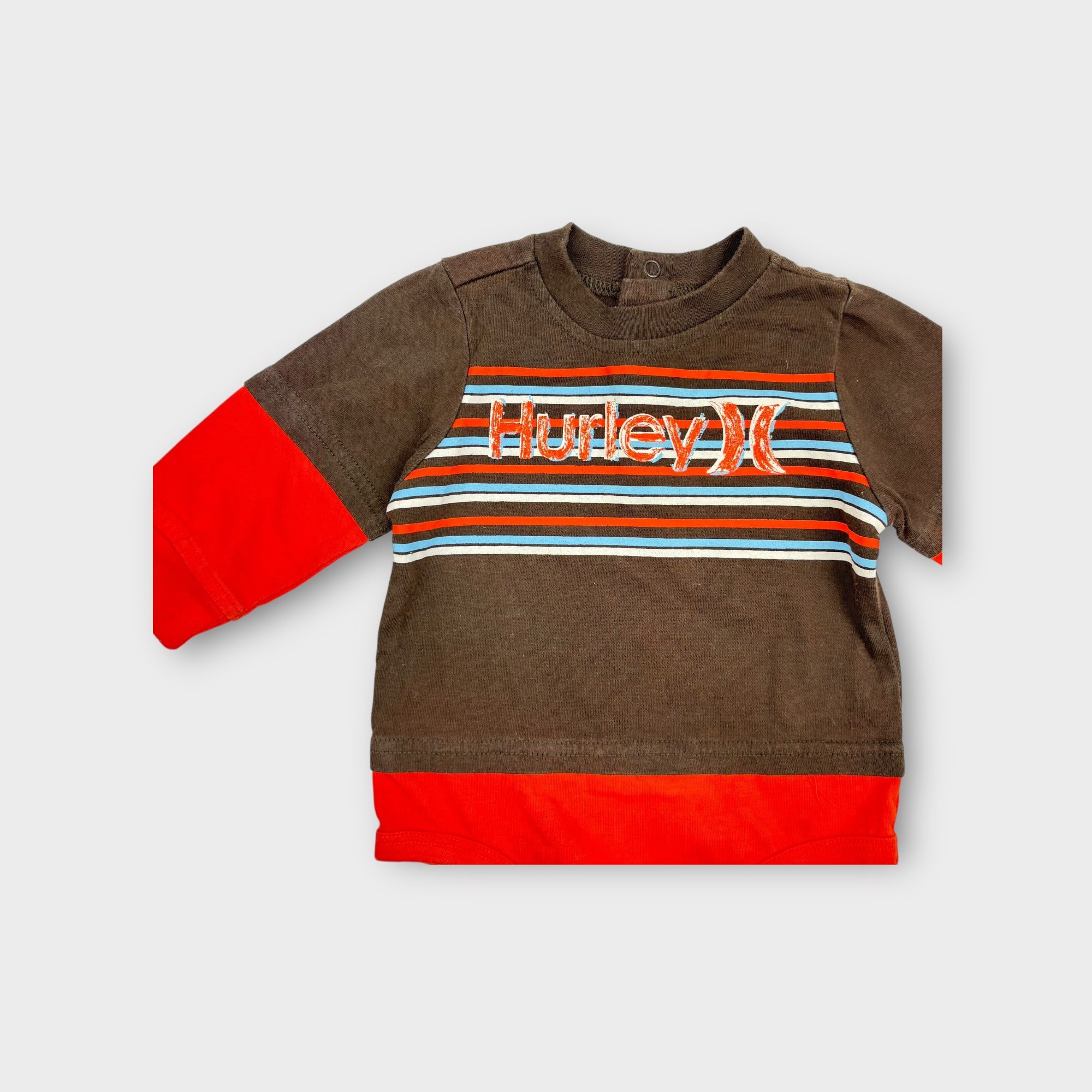Retro Hurley Long Sleeve Bodysuit, Size 0