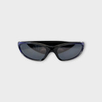 Retro Purple Wrap Around Sunglasses