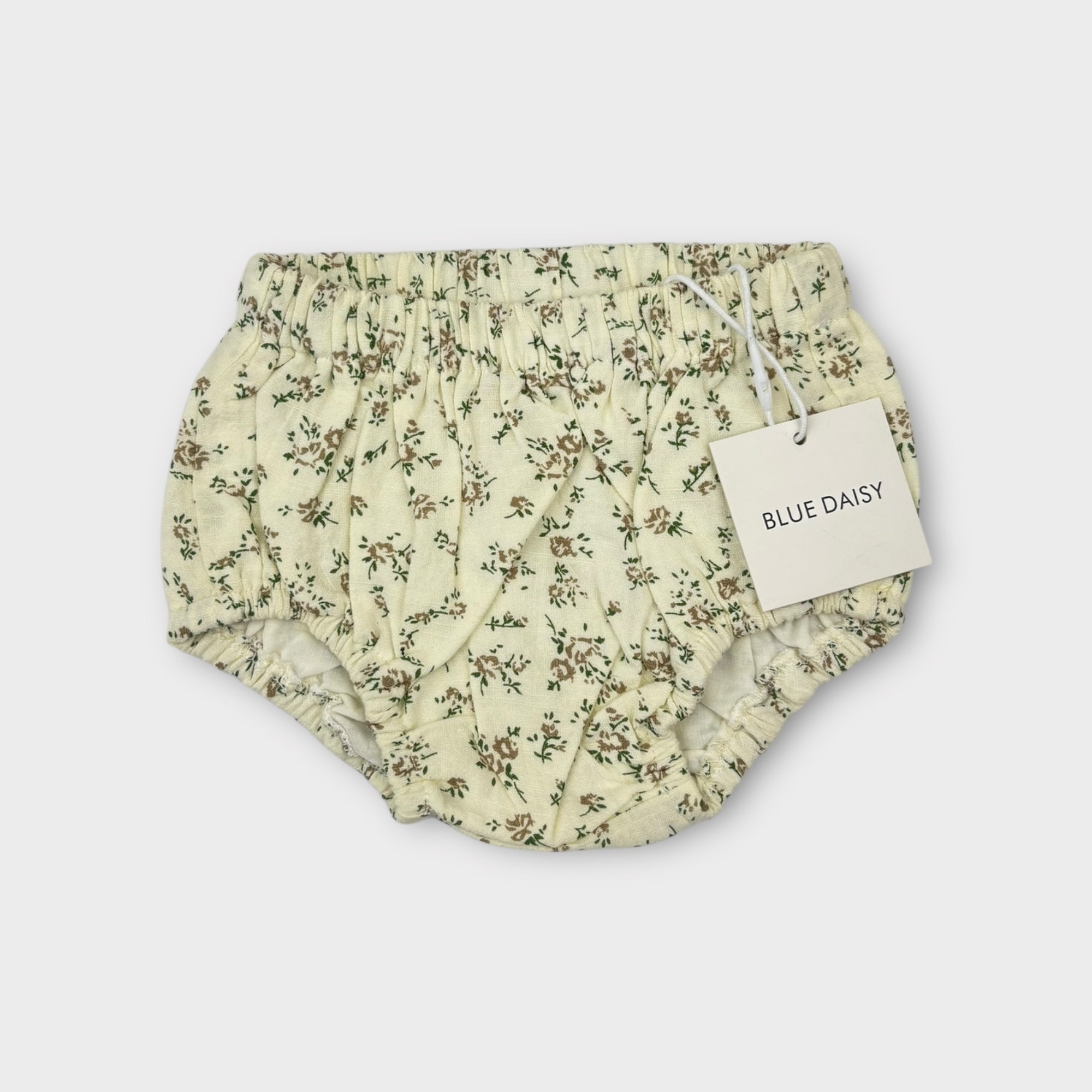 Blue Daisy Floral Bloomers, Size 000