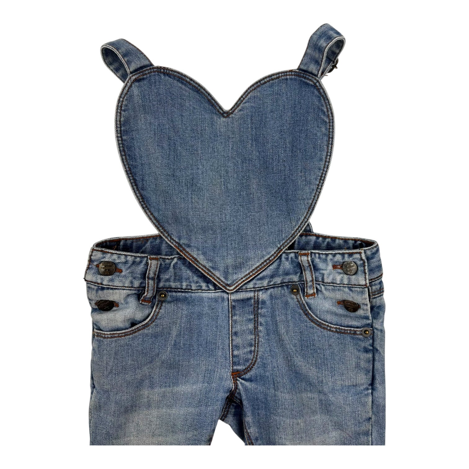 Mini Rodini Love Heart Overalls, Size 3