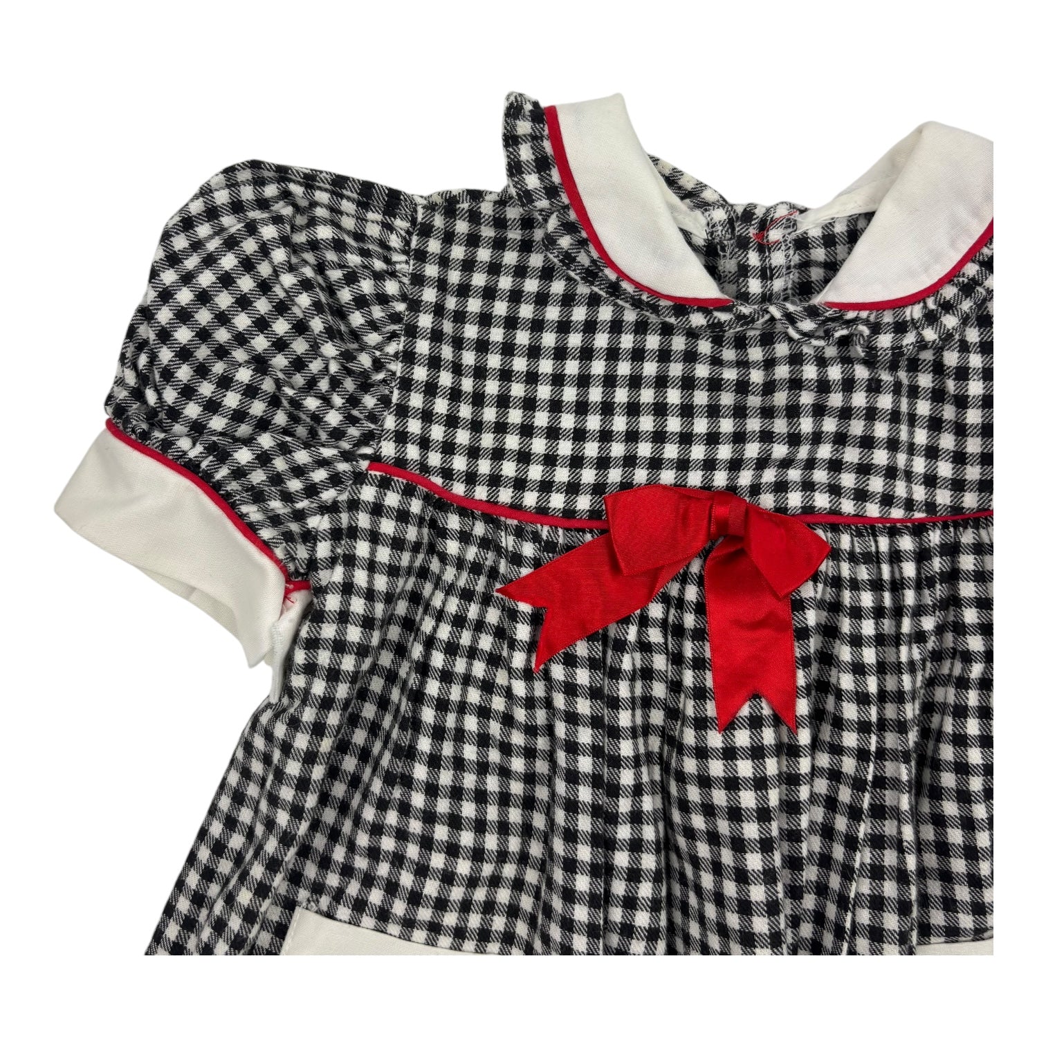Vintage Check Poodle Pocket Dress, Size 2