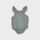 With Love For Kids Grey Muslin Romper, Size 00