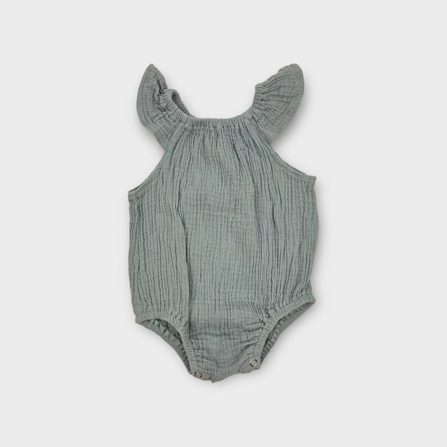 With Love For Kids Grey Muslin Romper, Size 00