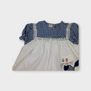 Vintage Blue and White Babydoll Dress, Size 2