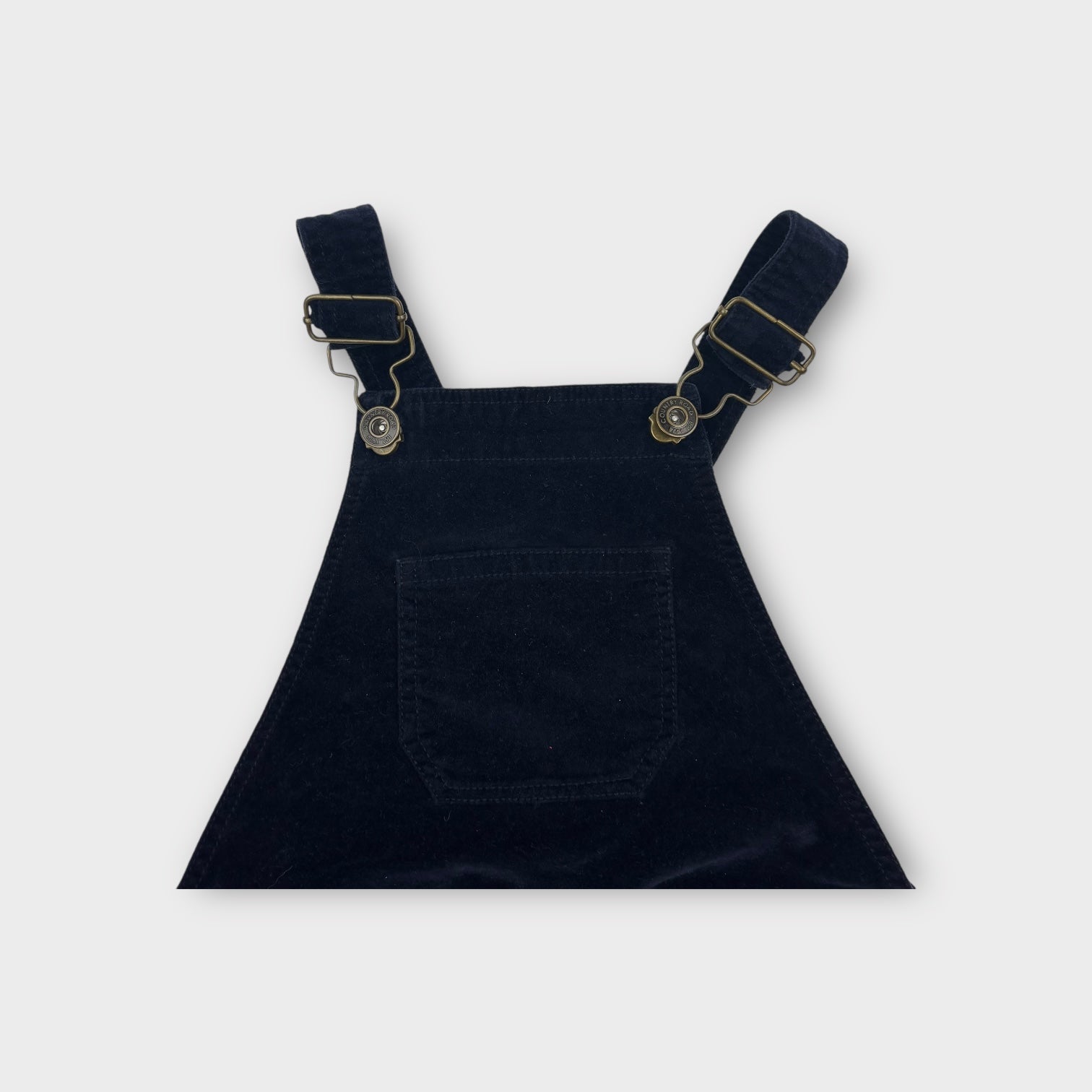 Country Road Black Velour Pinafore, Size 4