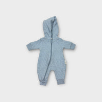 Purebaby Light Blue Quilted Onesie, Size 0000