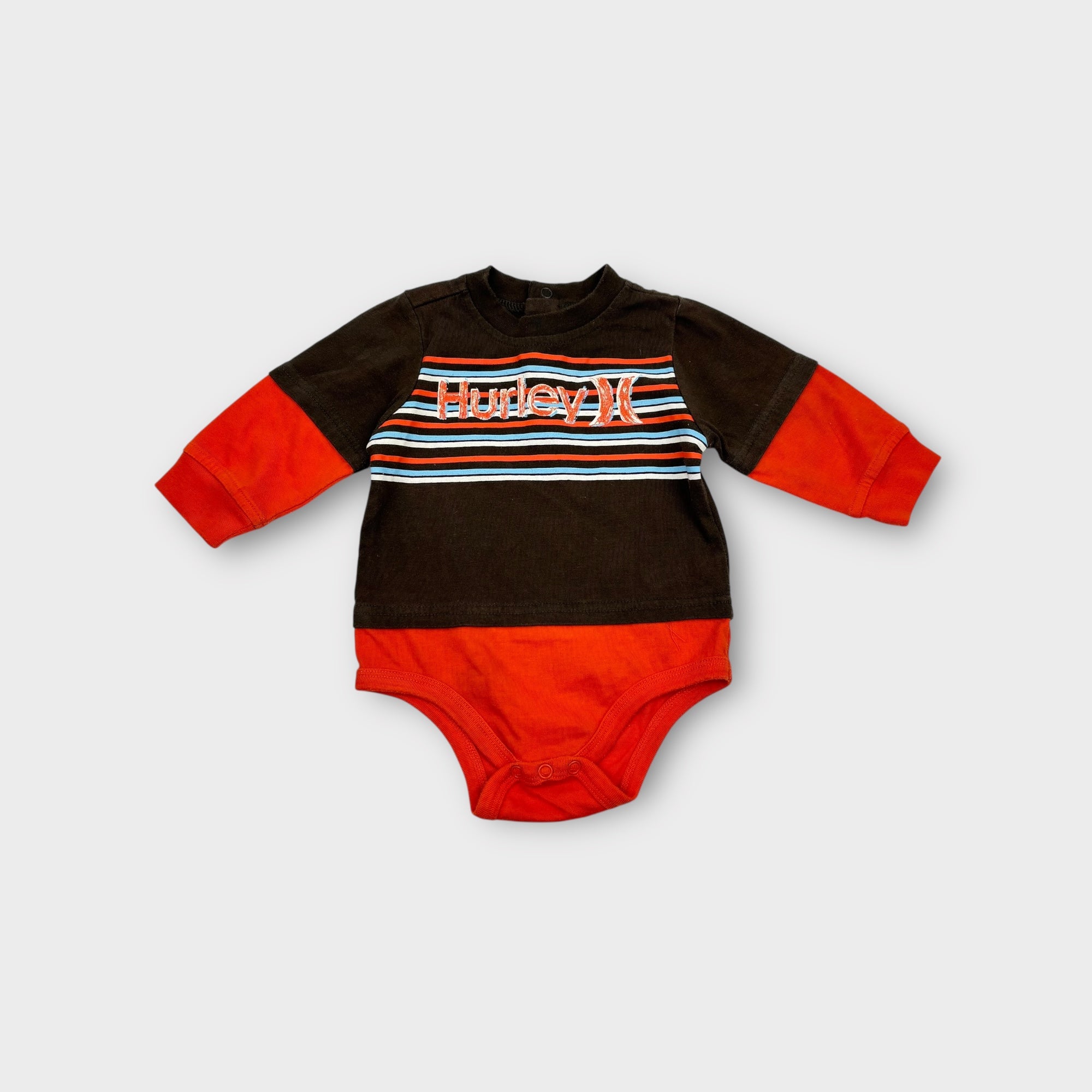 Retro Hurley Long Sleeve Bodysuit, Size 0