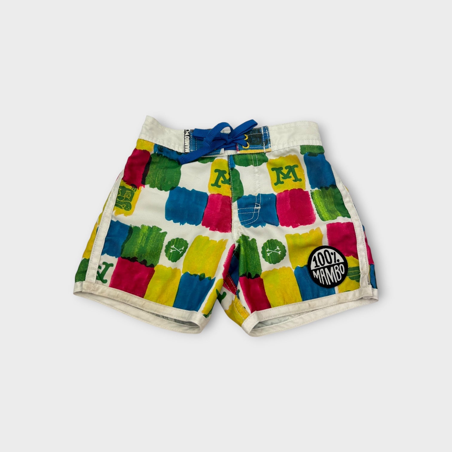 Mambo Watercolour Swim Shorts, Size 1